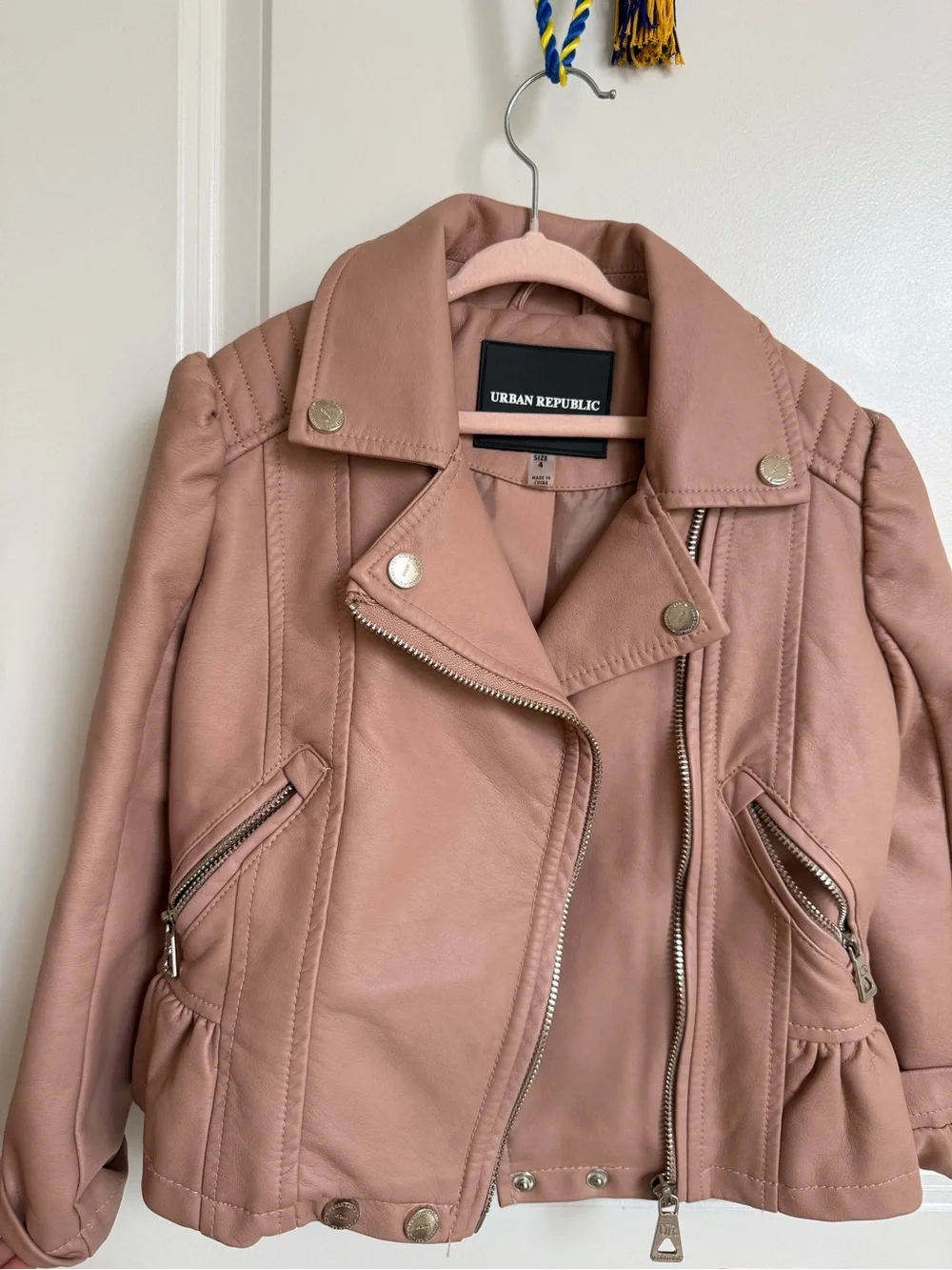 Urban Republic Faux Leather jacket for girls size 4